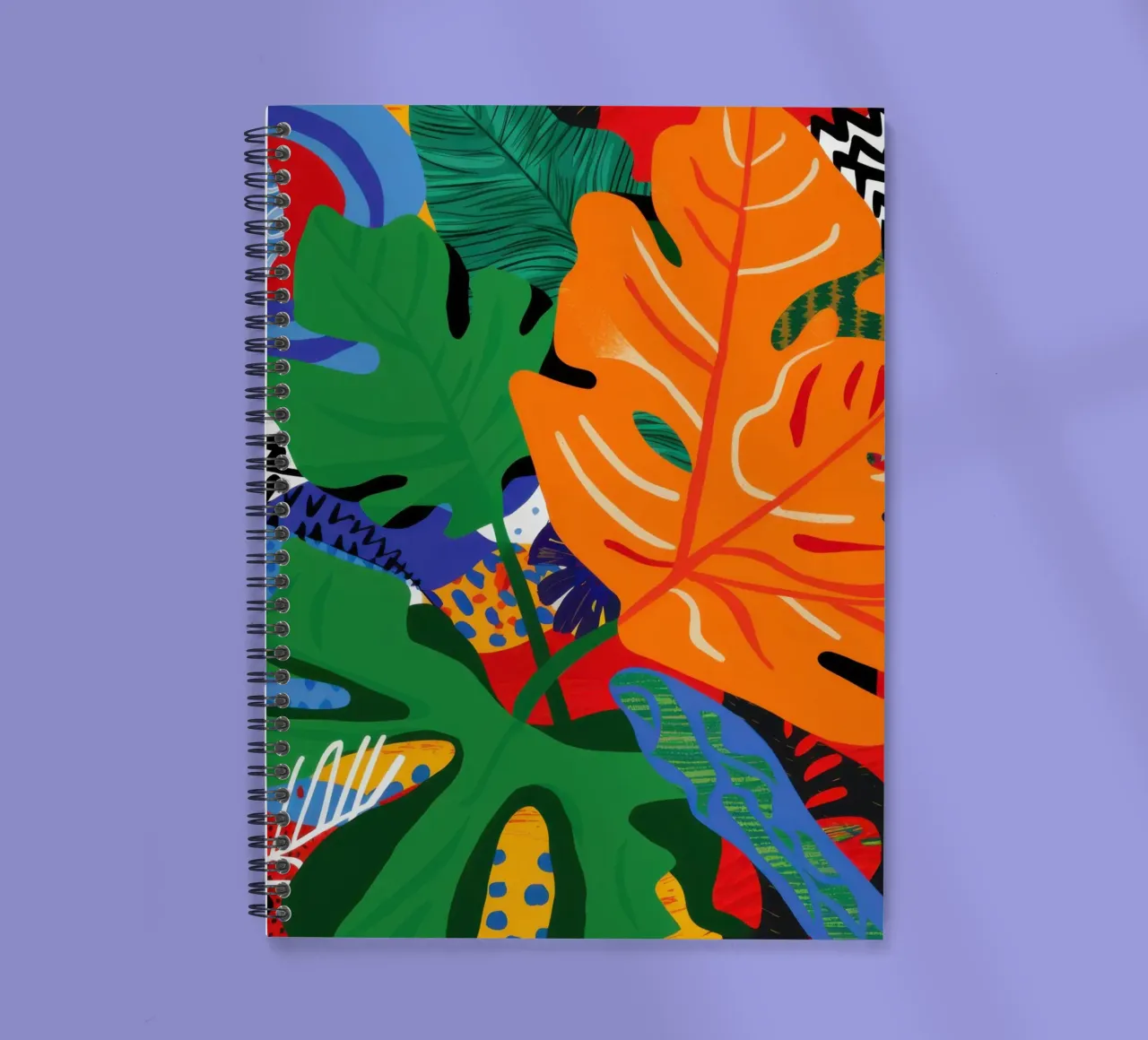 Abstract Jungle Chaos spiral notebook by Sentinel Glow