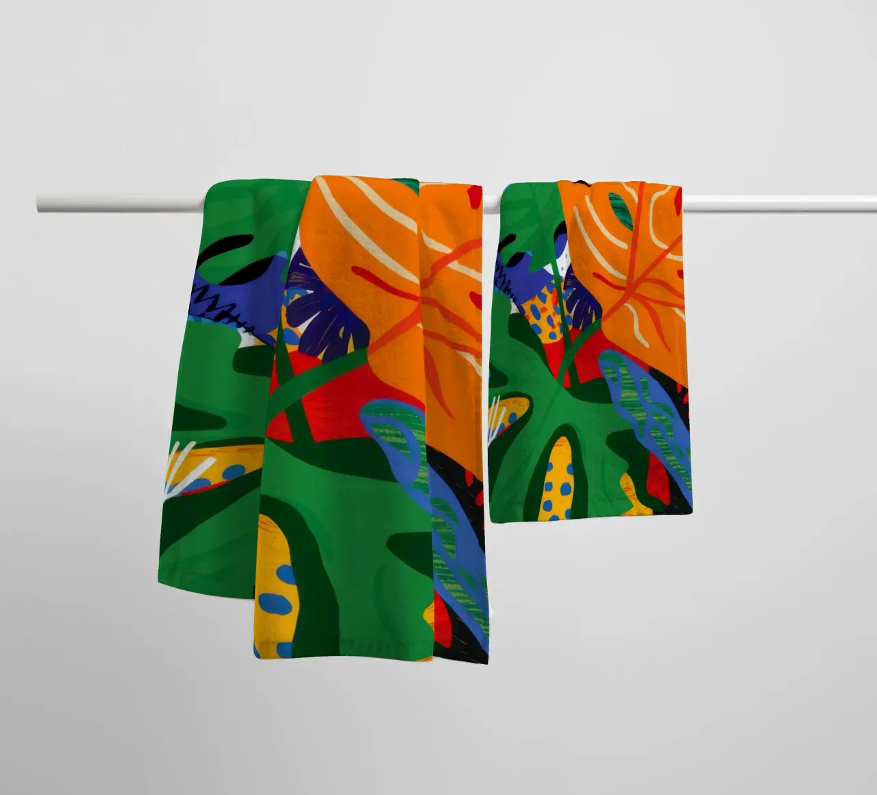 Abstract Jungle Chaos towel by Sentinel Glow