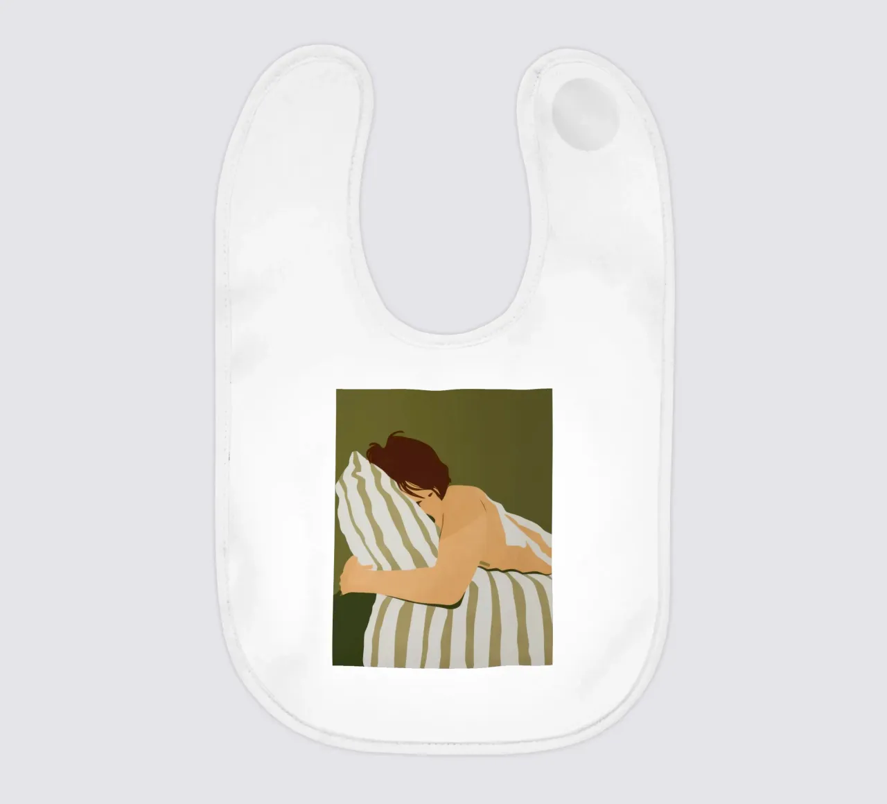 Cuscino a righe per il sonno bavaglino da Mossy Pigment