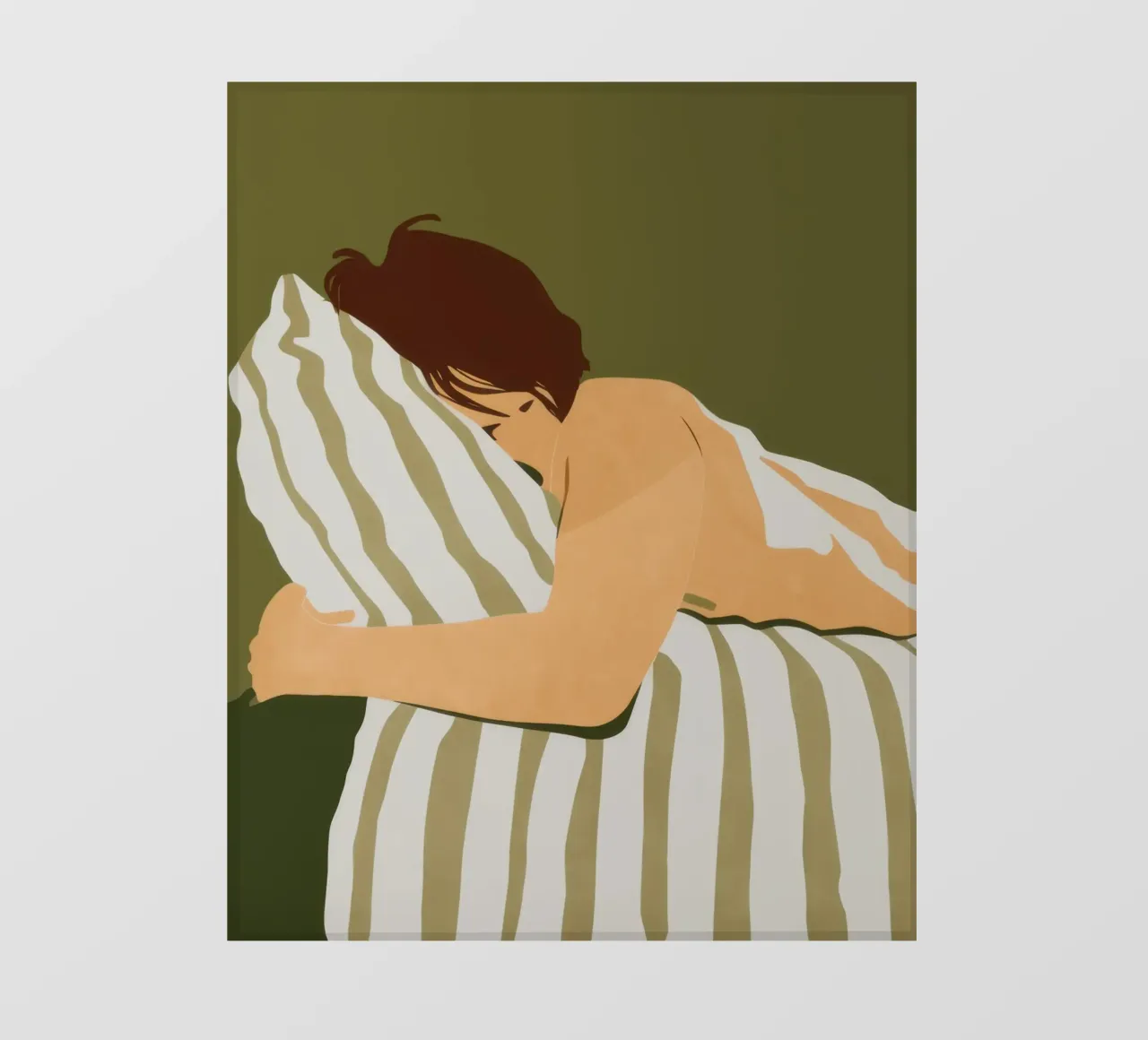 Cuscino a righe per il sonno telo in pvc da Mossy Pigment