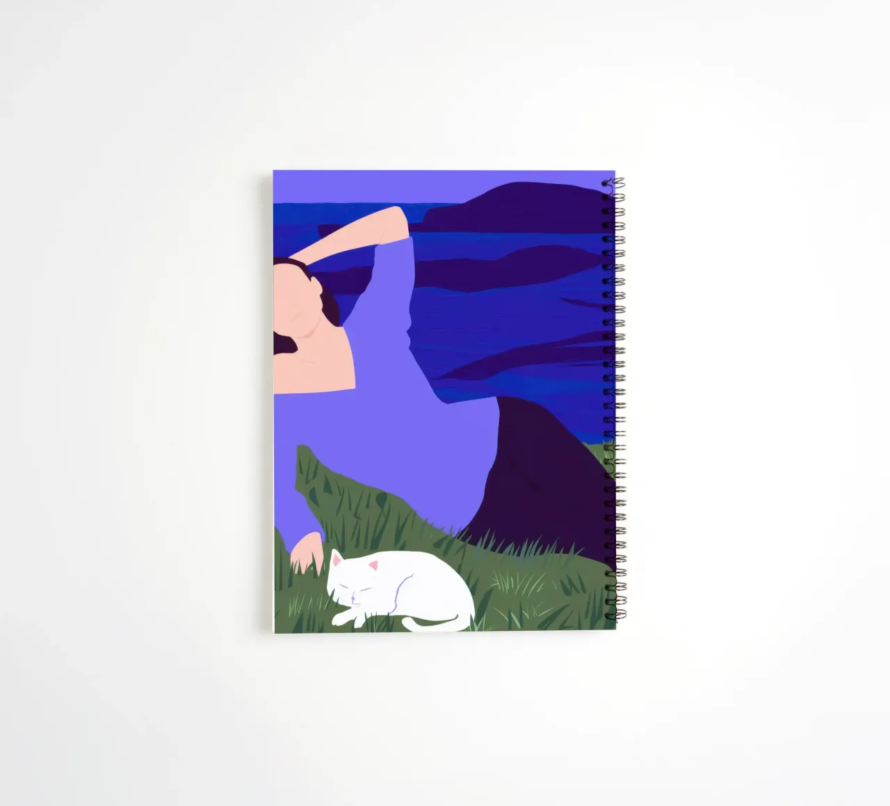 Nocturne Feline Chase spiral notebook by Hollow Years