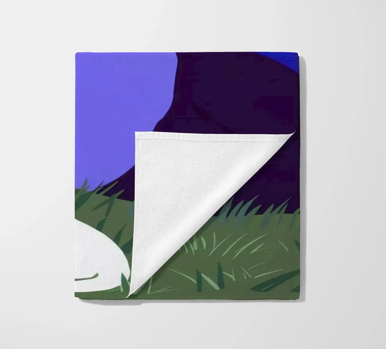 Nocturne Feline Chase beach towel by Hollow Years