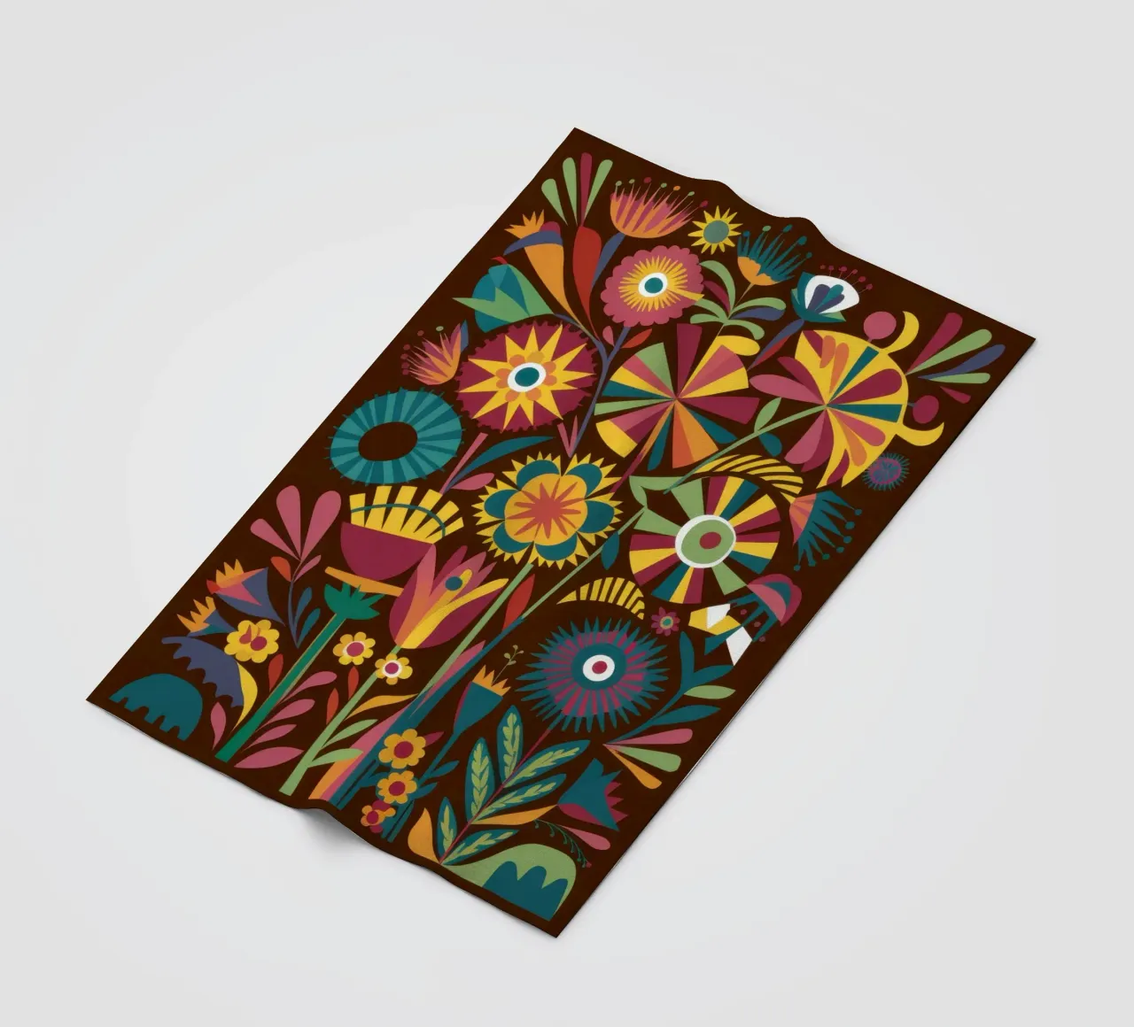 Psychedelic Flower Mandala fleece blanket by Sentinel Glow
