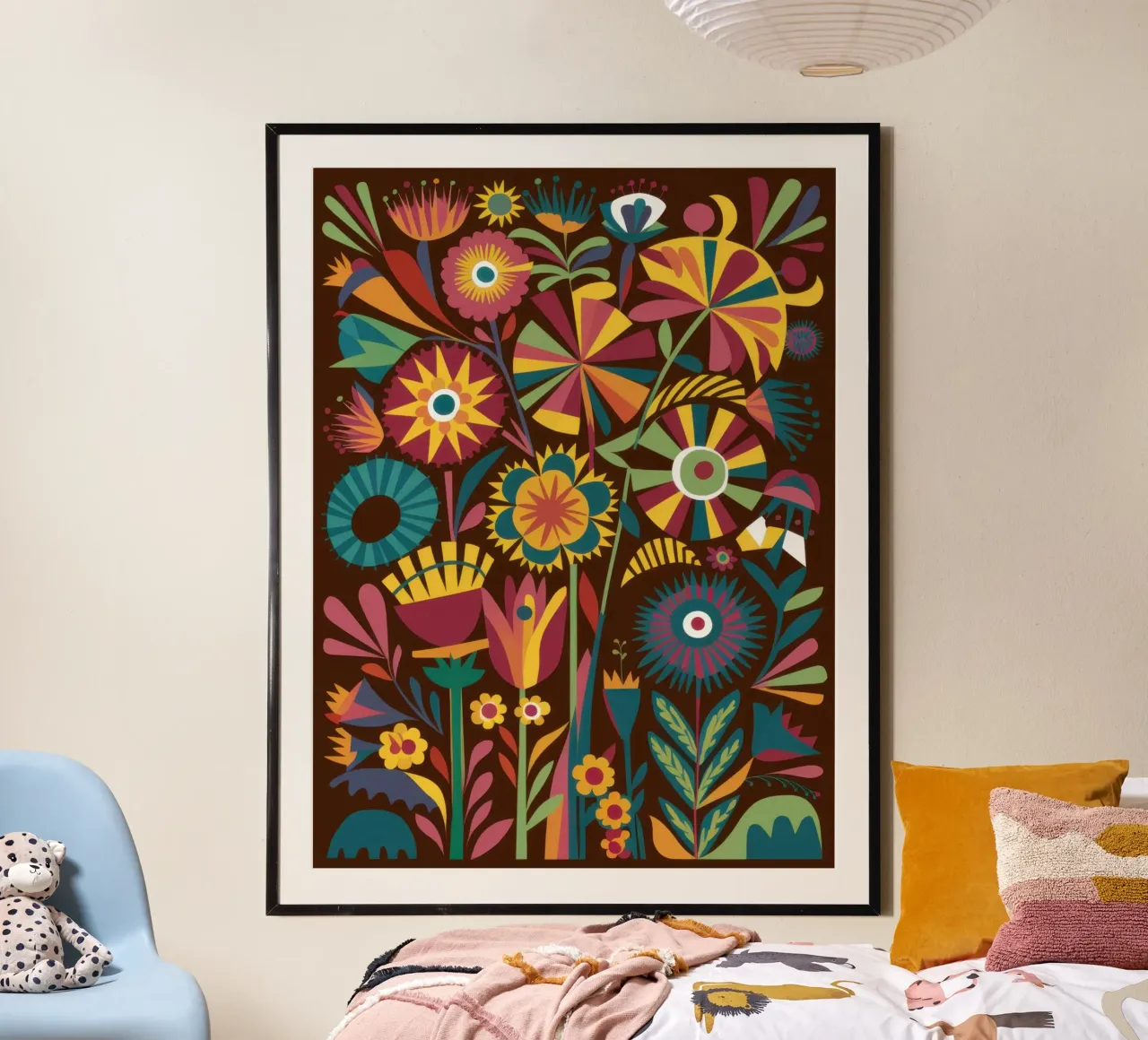 Mandala psicodélico de flores poster de Sentinel Glow
