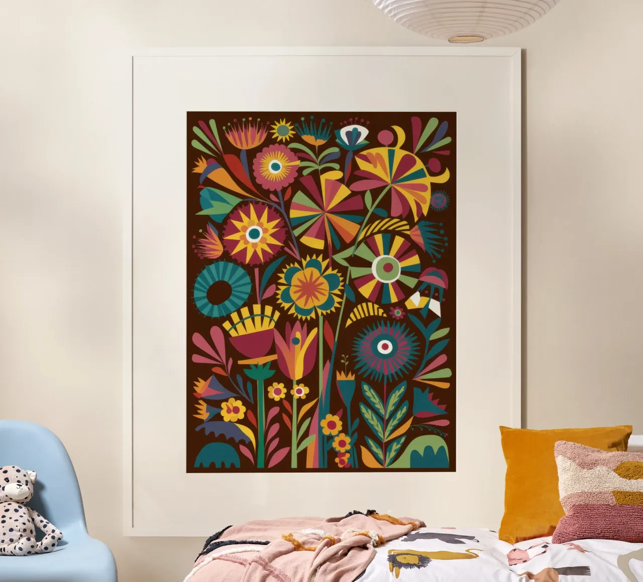 Mandala psicodélico de flores poster de Sentinel Glow