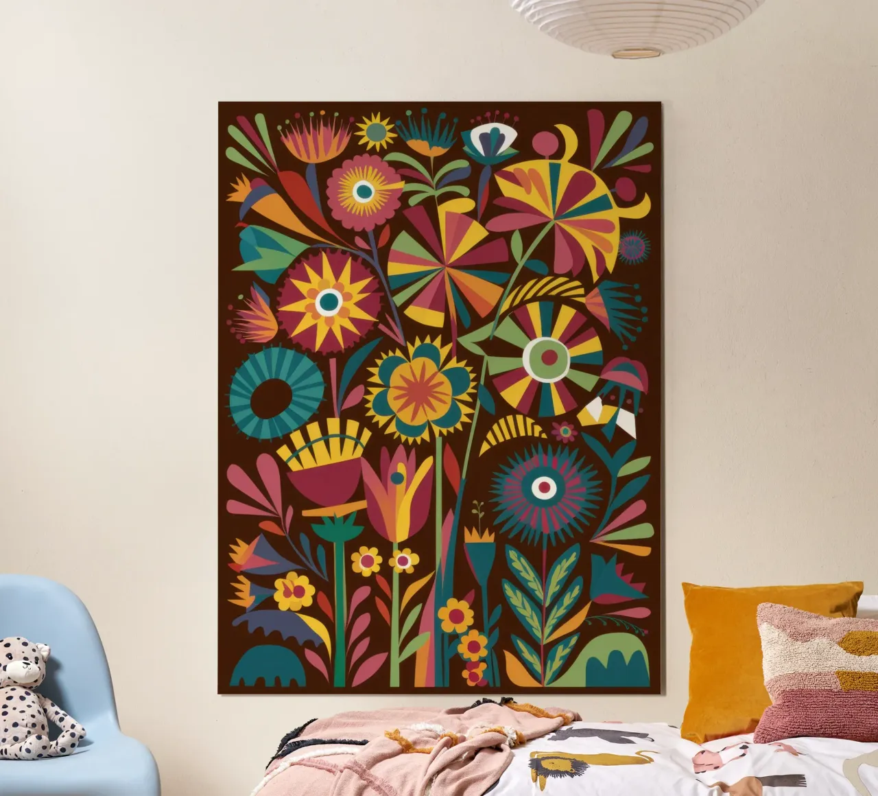 Mandala psicodélico de flores poster de Sentinel Glow