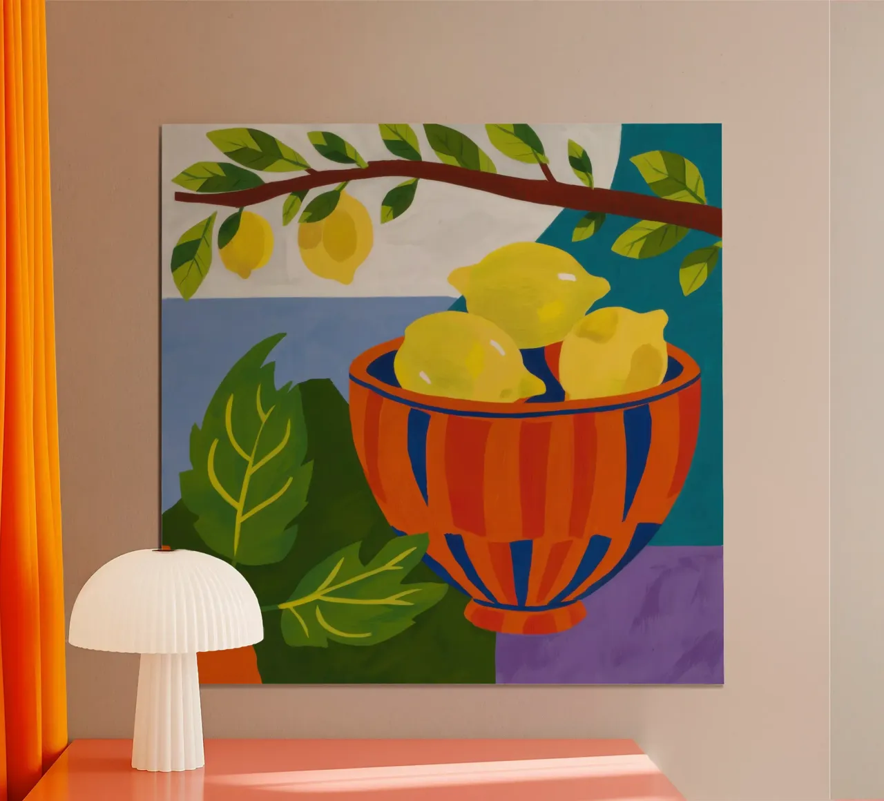 Raccolta di limoni poster con telaio in plastica da Arcane Lines