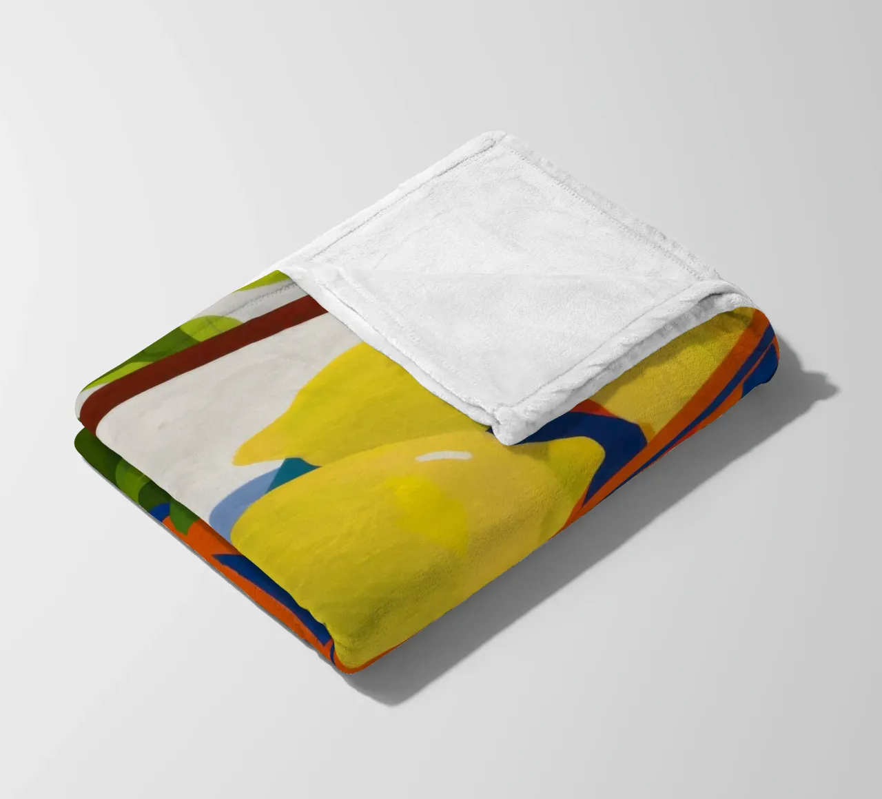 Lemon Tree Harvest fleece blanket by Arcane Lines