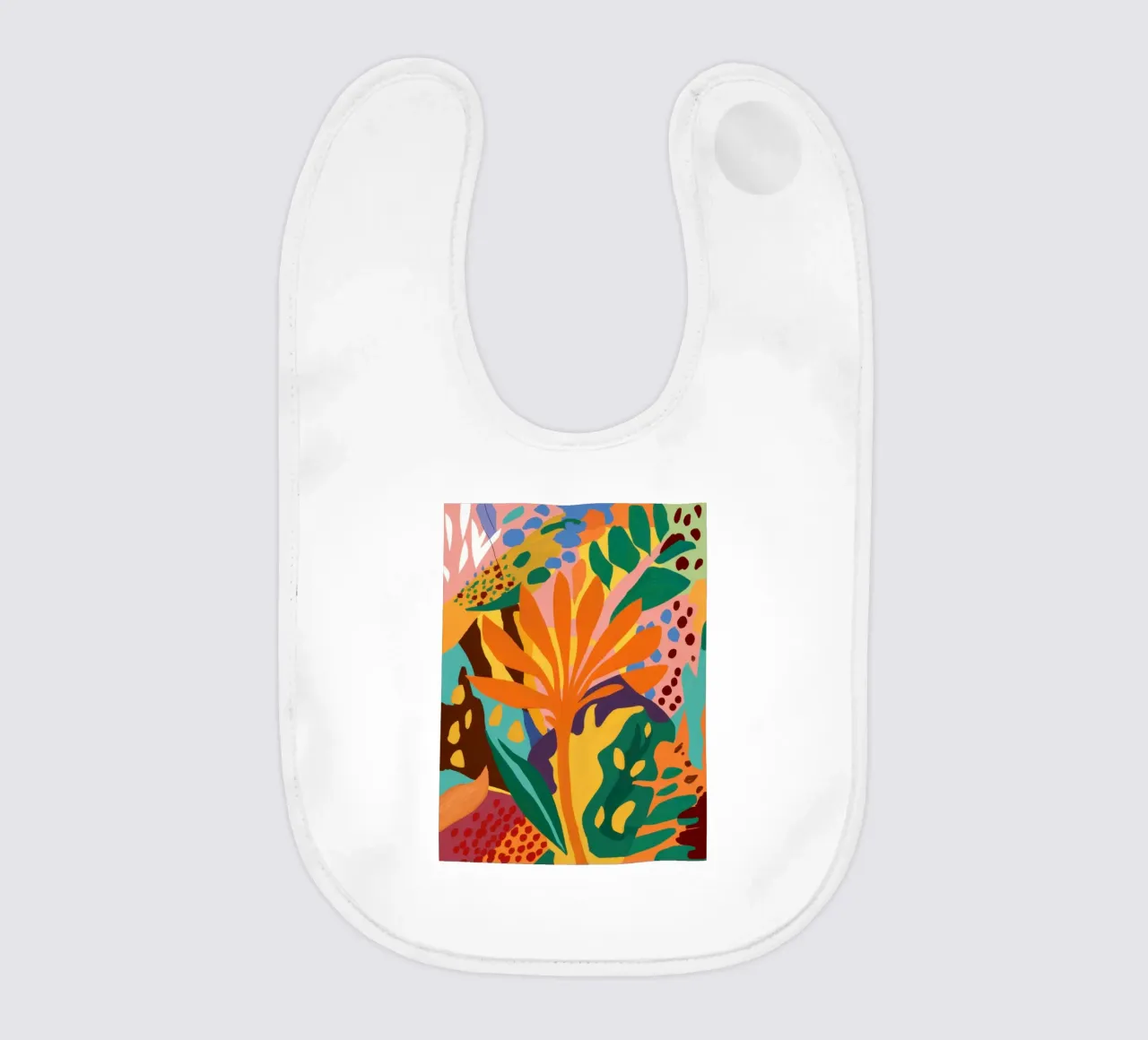Abstract Jungle Riot baby bib by Lune Dreams