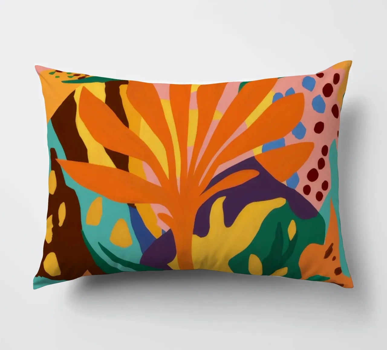 Abstract Jungle Riot decorative cushion by Lune Dreams