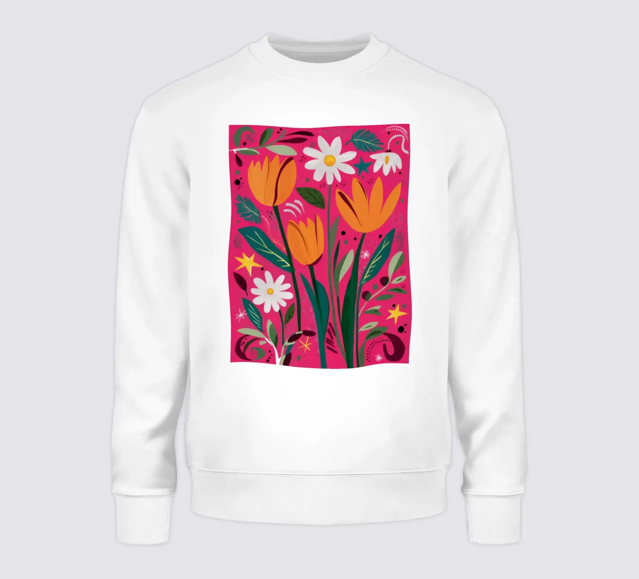 Tulipani e margherite in sosta felpa da Sentinel Glow