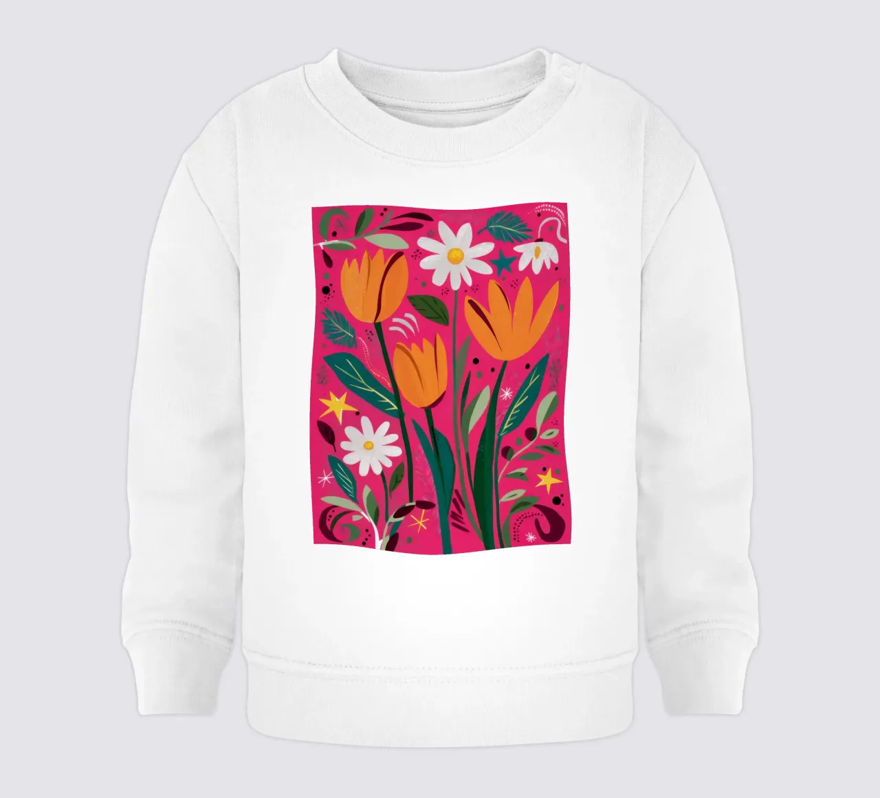 Tulipani e margherite in sosta felpa neonato da Sentinel Glow