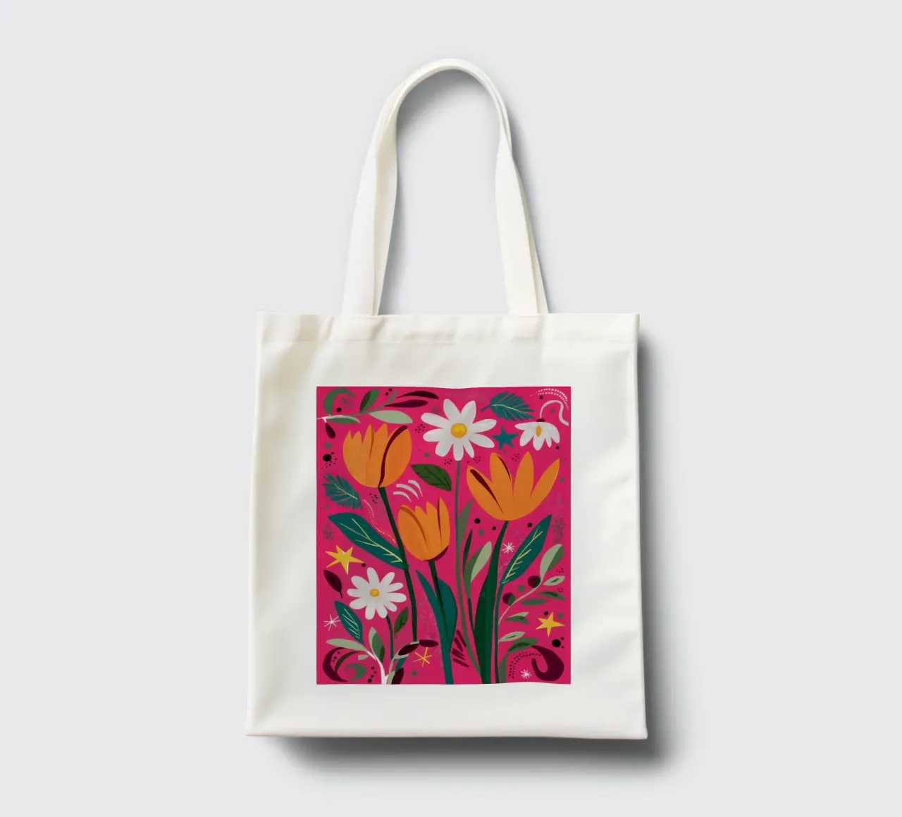 Tulip and Daisy Stillness tote bag by Sentinel Glow