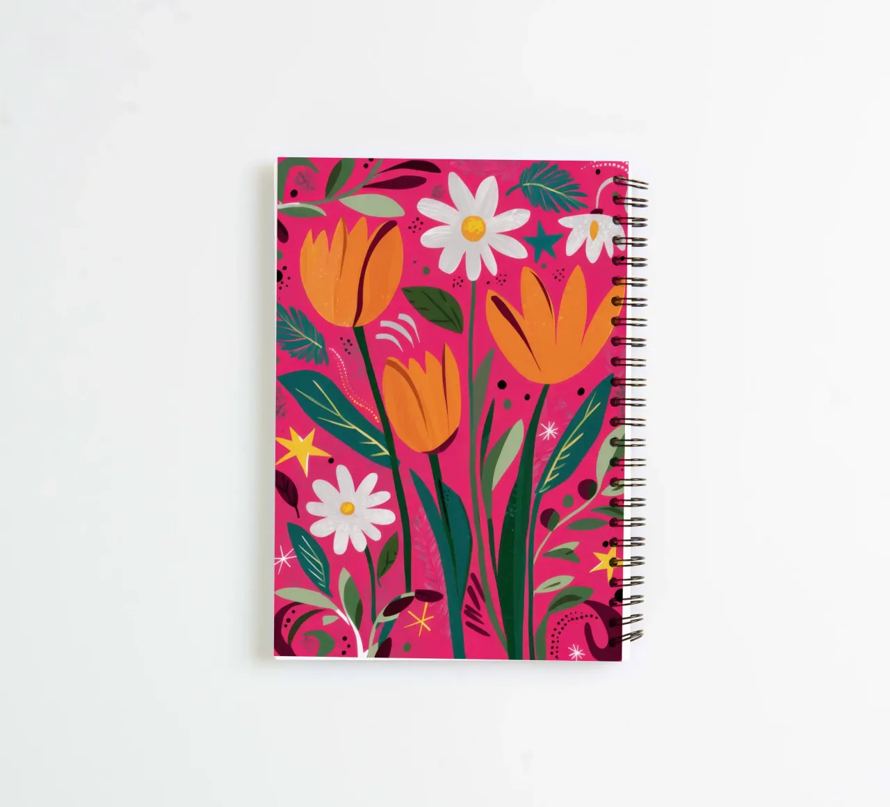 Tulip and Daisy Stillness spiral notebook by Sentinel Glow