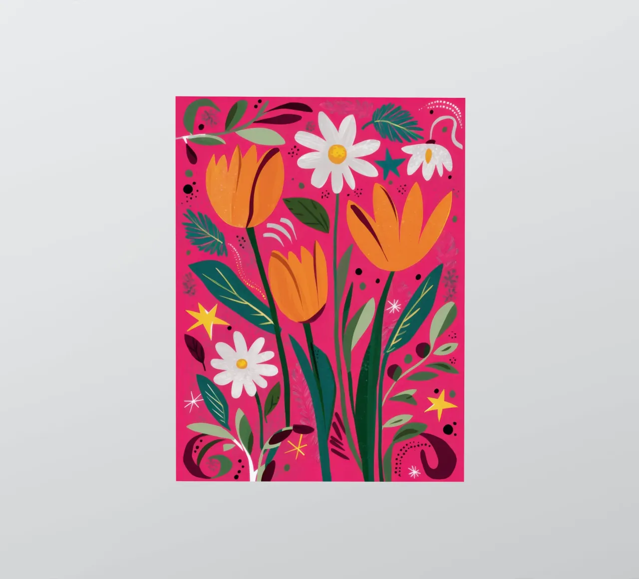 Tulpe und Gänseblümchen Stille Sticker von Sentinel Glow