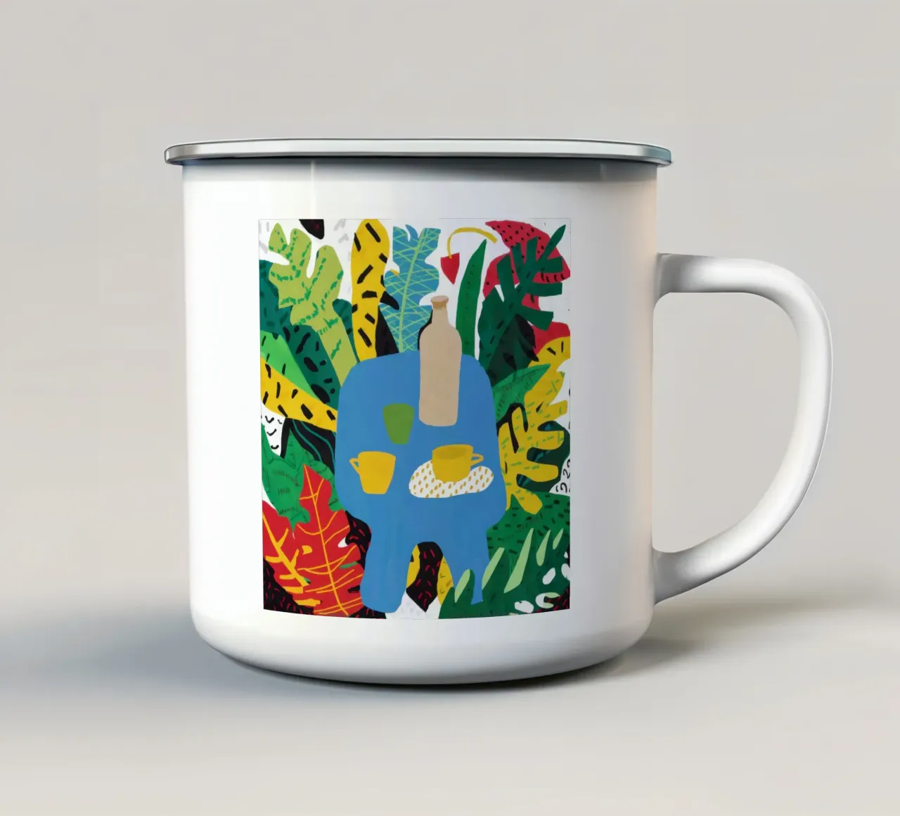 Tableau di vino crepuscolare tazza in smalto da Arcane Lines
