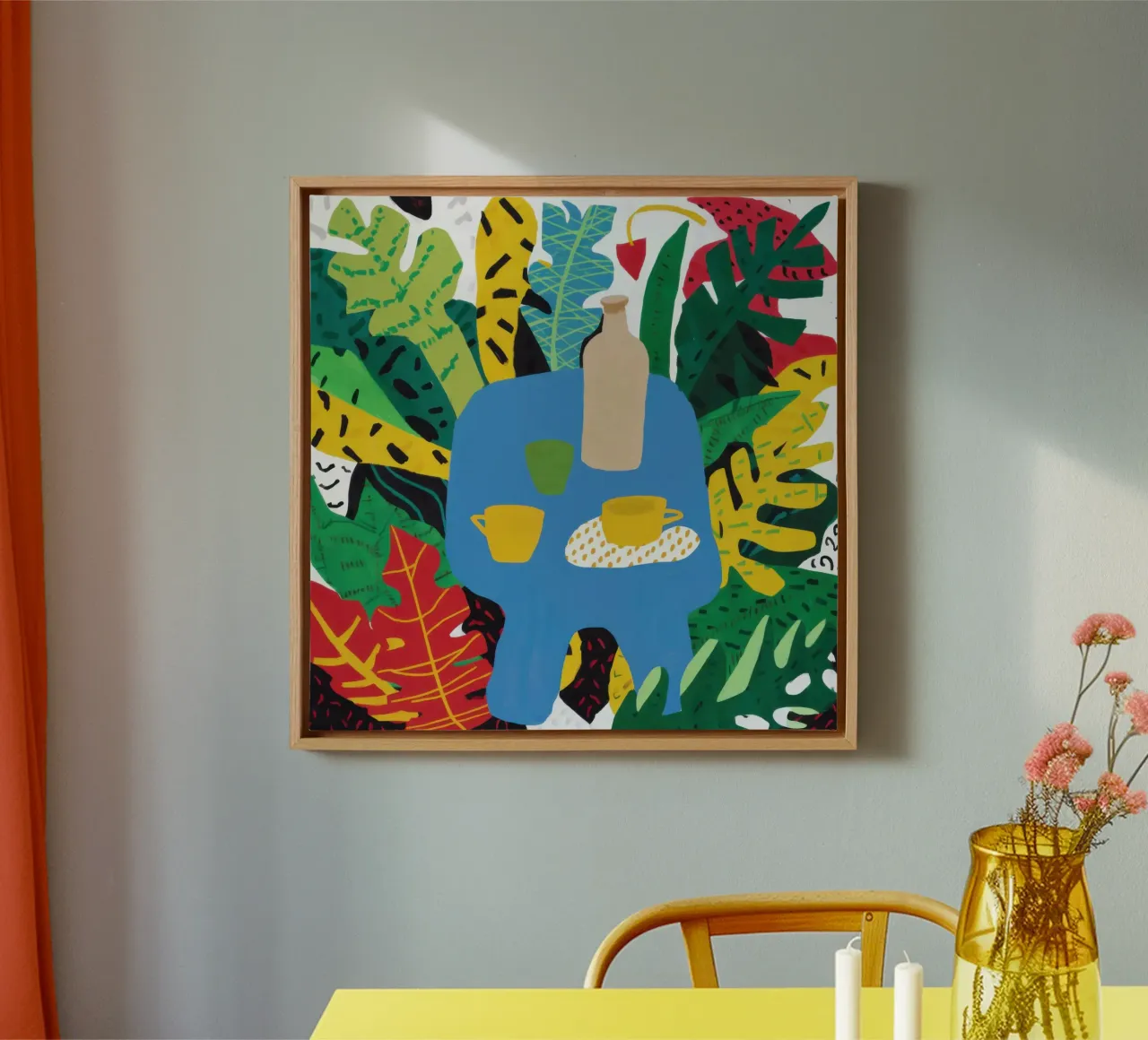 Twilight Wijn Tableau canvas met Baklijst van Arcane Lines
