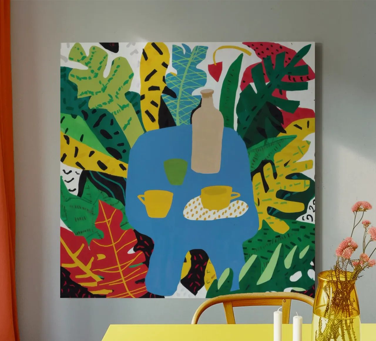 Twilight Wijn Tableau canvas met Baklijst van Arcane Lines
