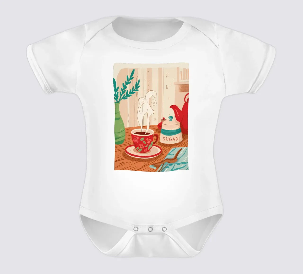 Vaso di zucchero Stillness body neonato maniche corte da Lune Dreams