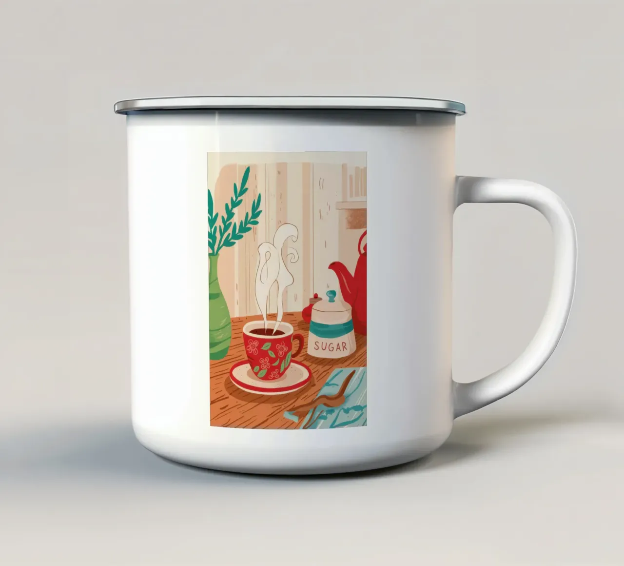 Vaso di zucchero Stillness tazza in smalto da Lune Dreams