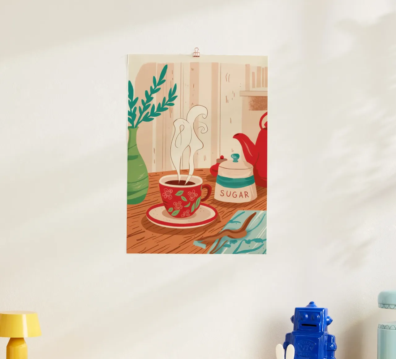 Vaso di zucchero Stillness poster con telaio in plastica da Lune Dreams