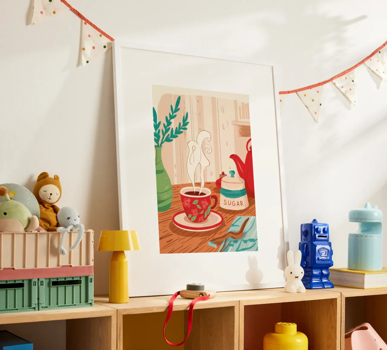 Vaso di zucchero Stillness poster con telaio in plastica da Lune Dreams