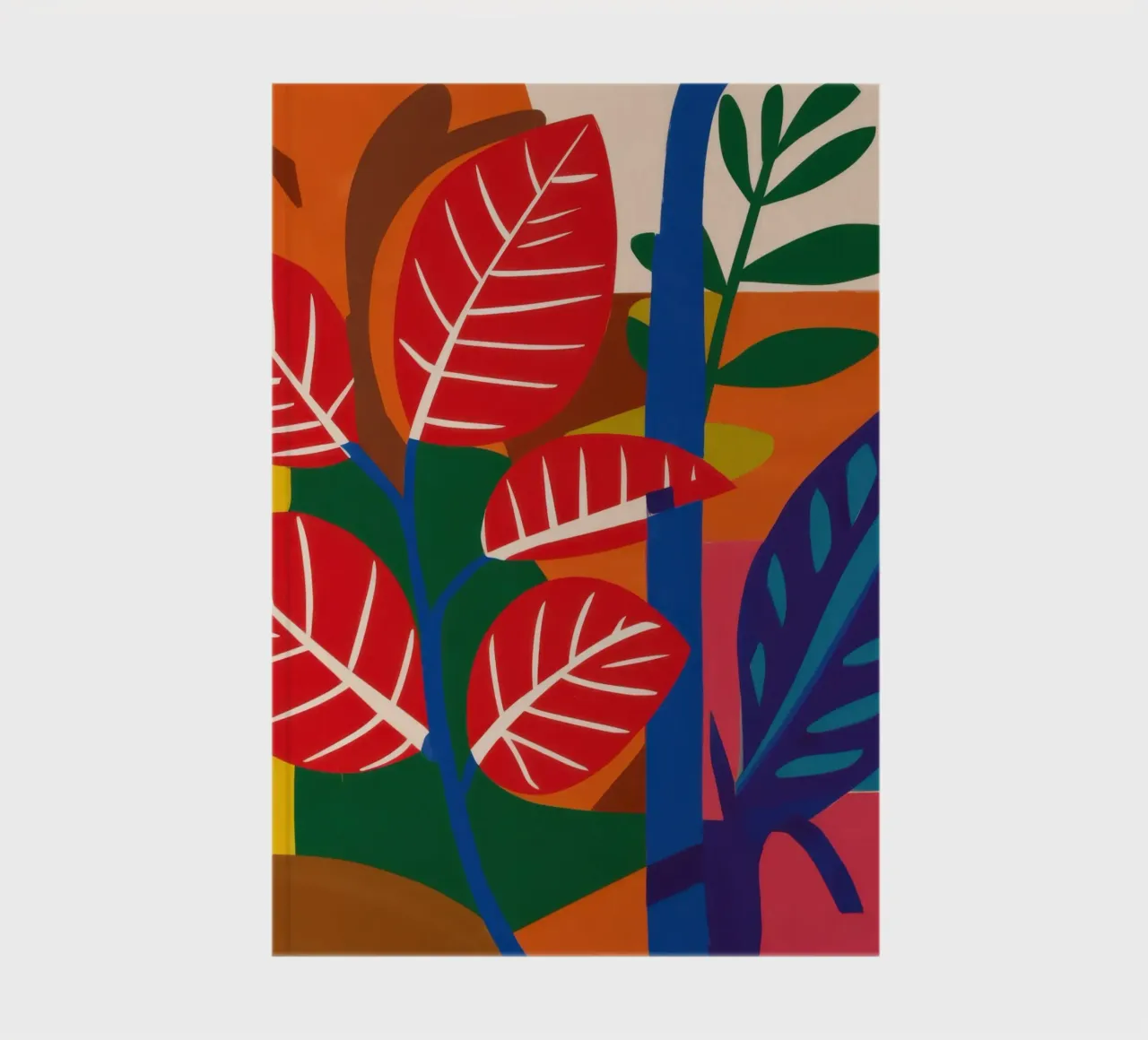 Red Leaf Abstract notebook by Sentinel Glow