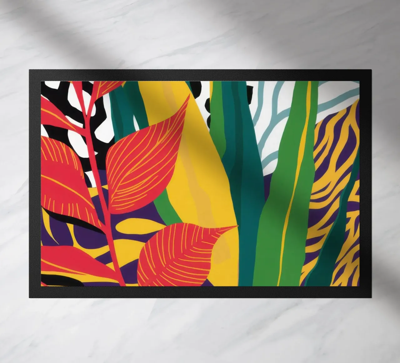 Patterned Jungle Abstract doormat by Lune Dreams