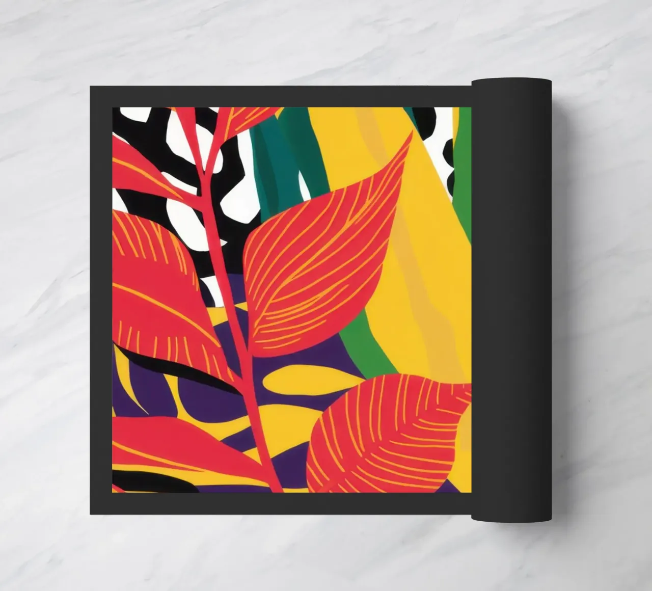 Patterned Jungle Abstract doormat by Lune Dreams