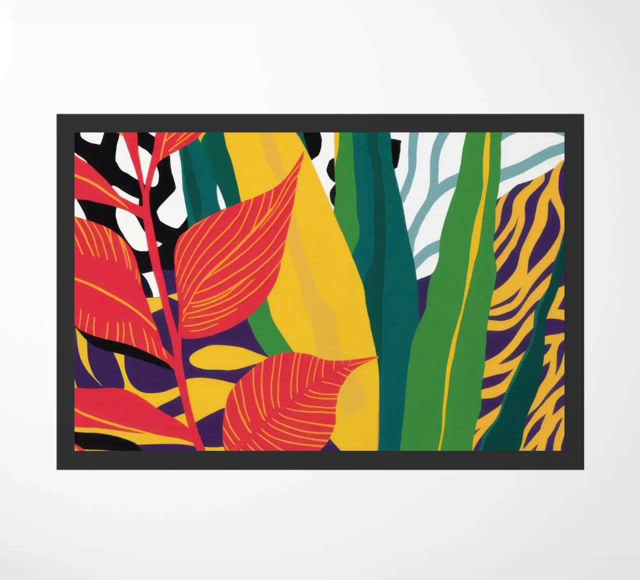 Patterned Jungle Abstract doormat by Lune Dreams