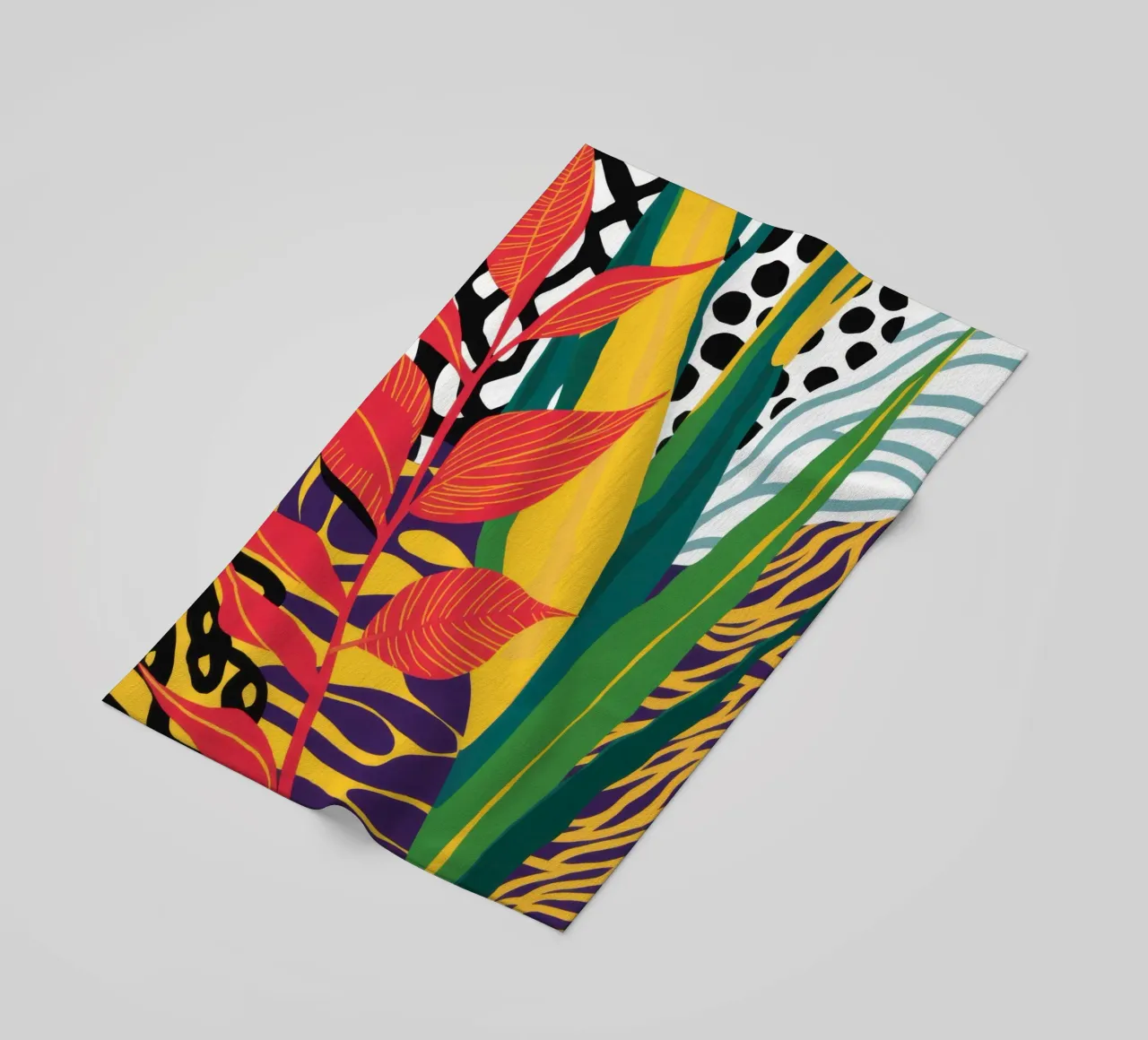 Giungla astratta a motivi telo mare da Lune Dreams