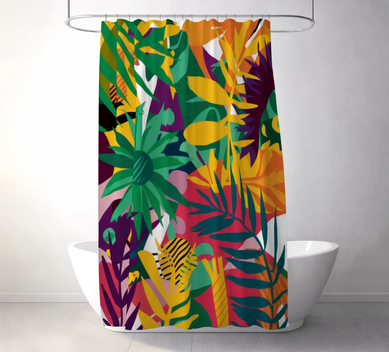 Primal Jungle Rhythm shower curtain by Arcane Lines