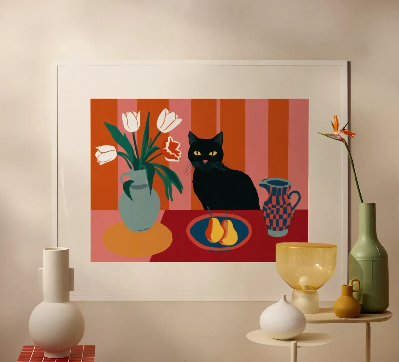 Una vibrante natura morta felina poster da Hollow Years