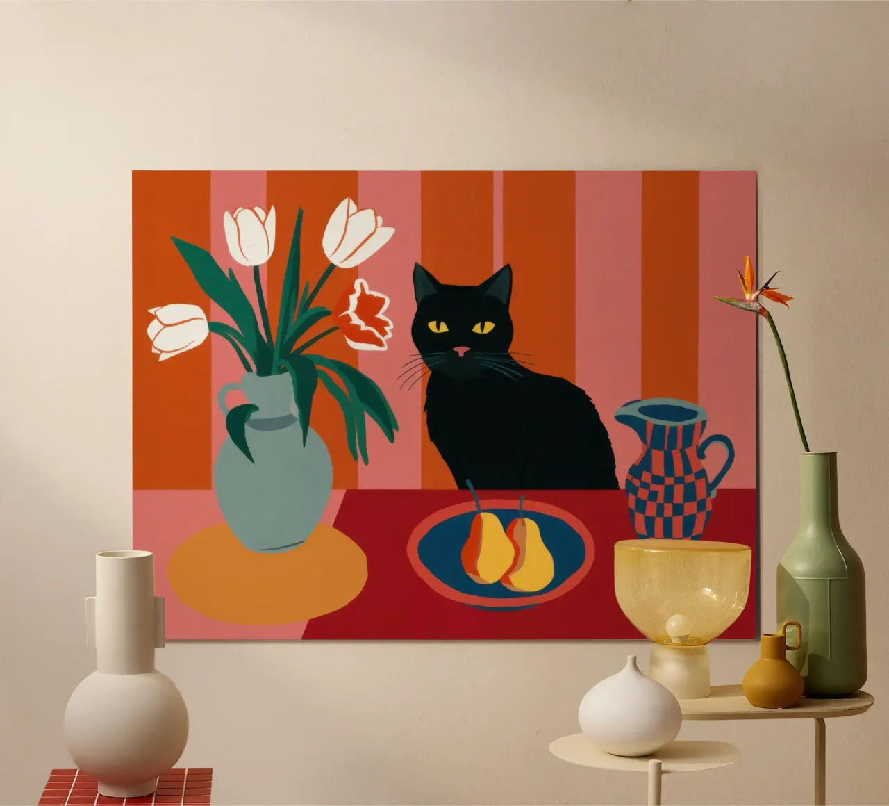 Una vibrante natura morta felina poster da Hollow Years