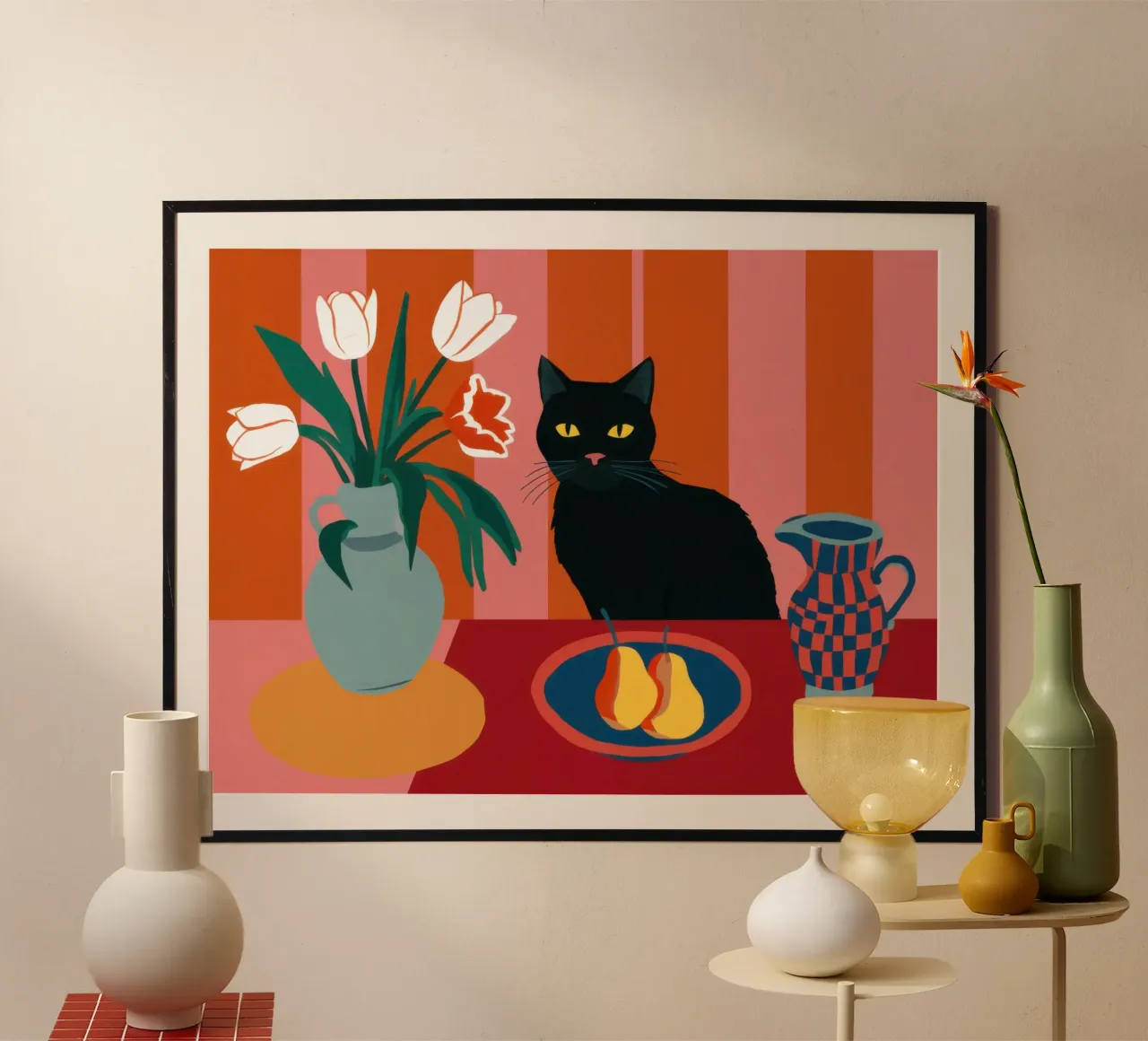 Una vibrante natura morta felina poster da Hollow Years