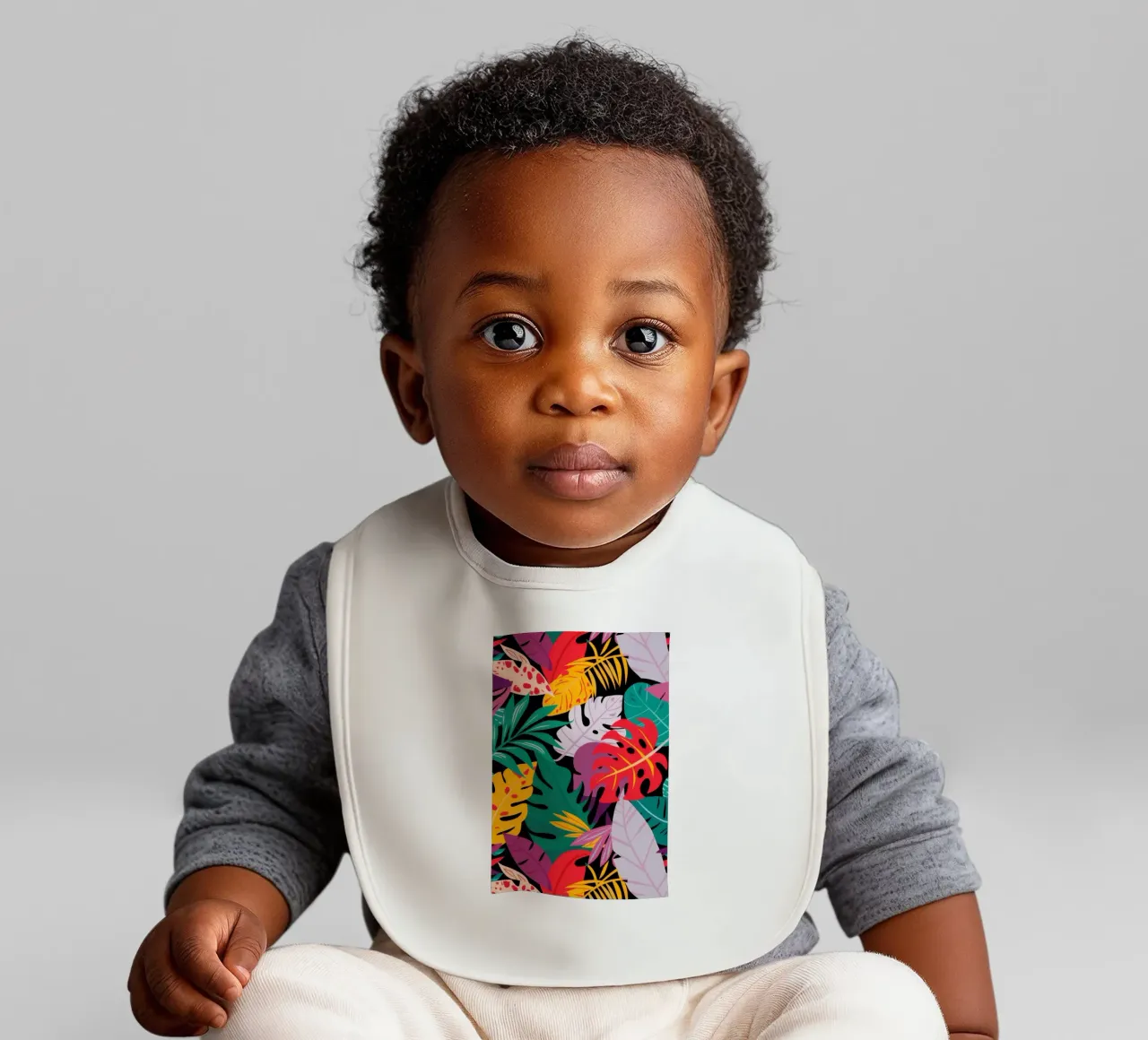 Chromatic Tropic Riot baby bib by Arcane Lines