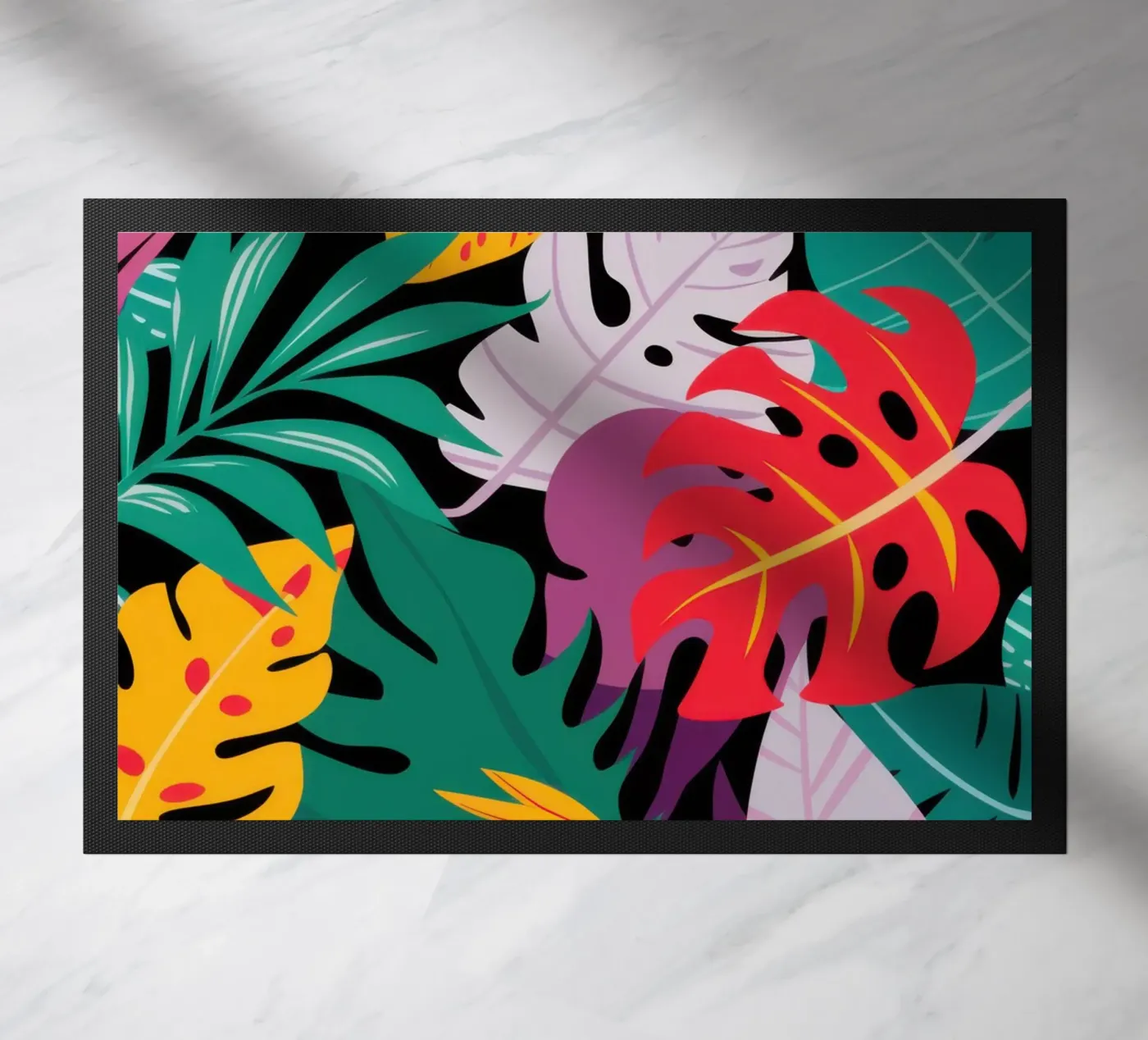 Chromatic Tropic Riot doormat by Arcane Lines