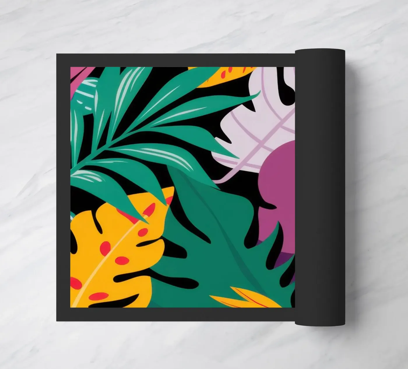 Chromatic Tropic Riot doormat by Arcane Lines