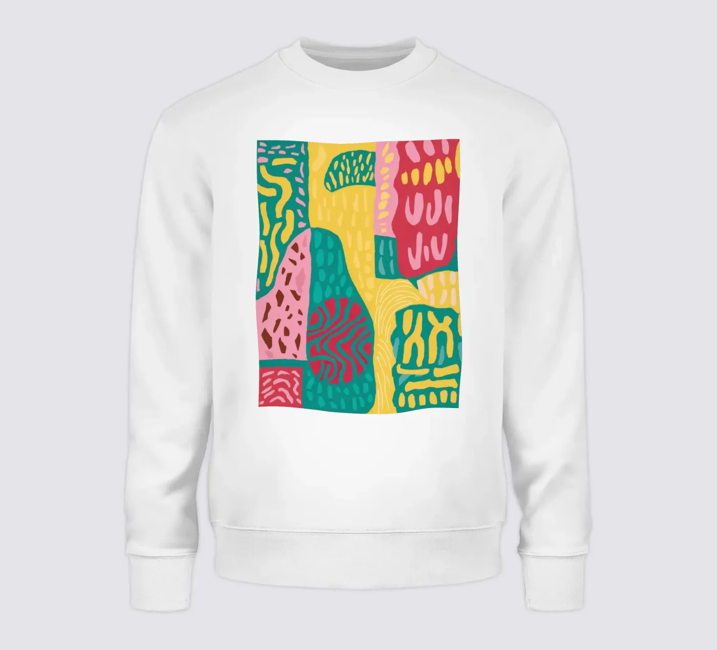Patchwork met levendig patroon sweatshirt van Sentinel Glow