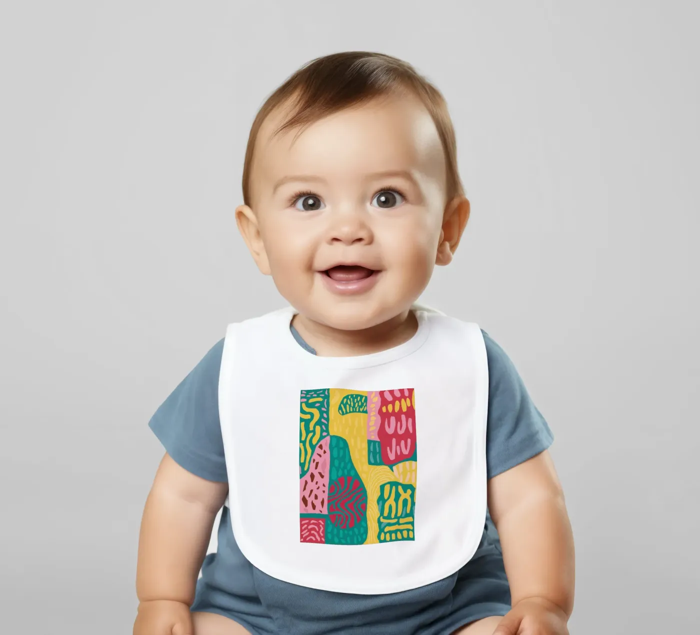 Lebendiges Muster Patchwork Babylätzchen von Sentinel Glow