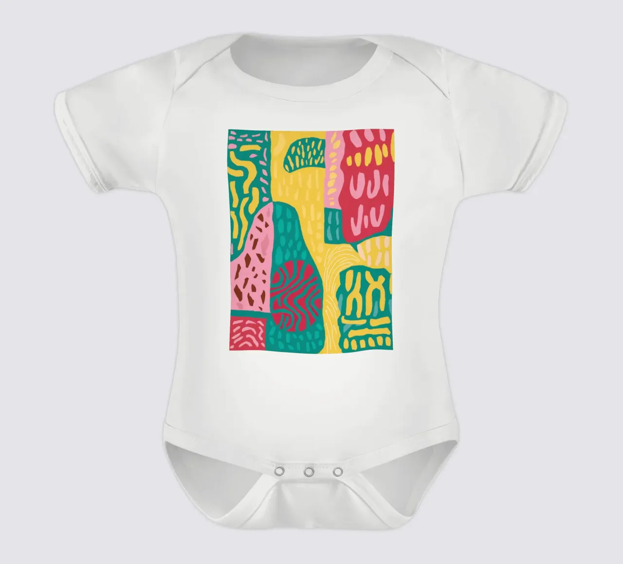 Vibrant Pattern Patchwork body bébé de Sentinel Glow