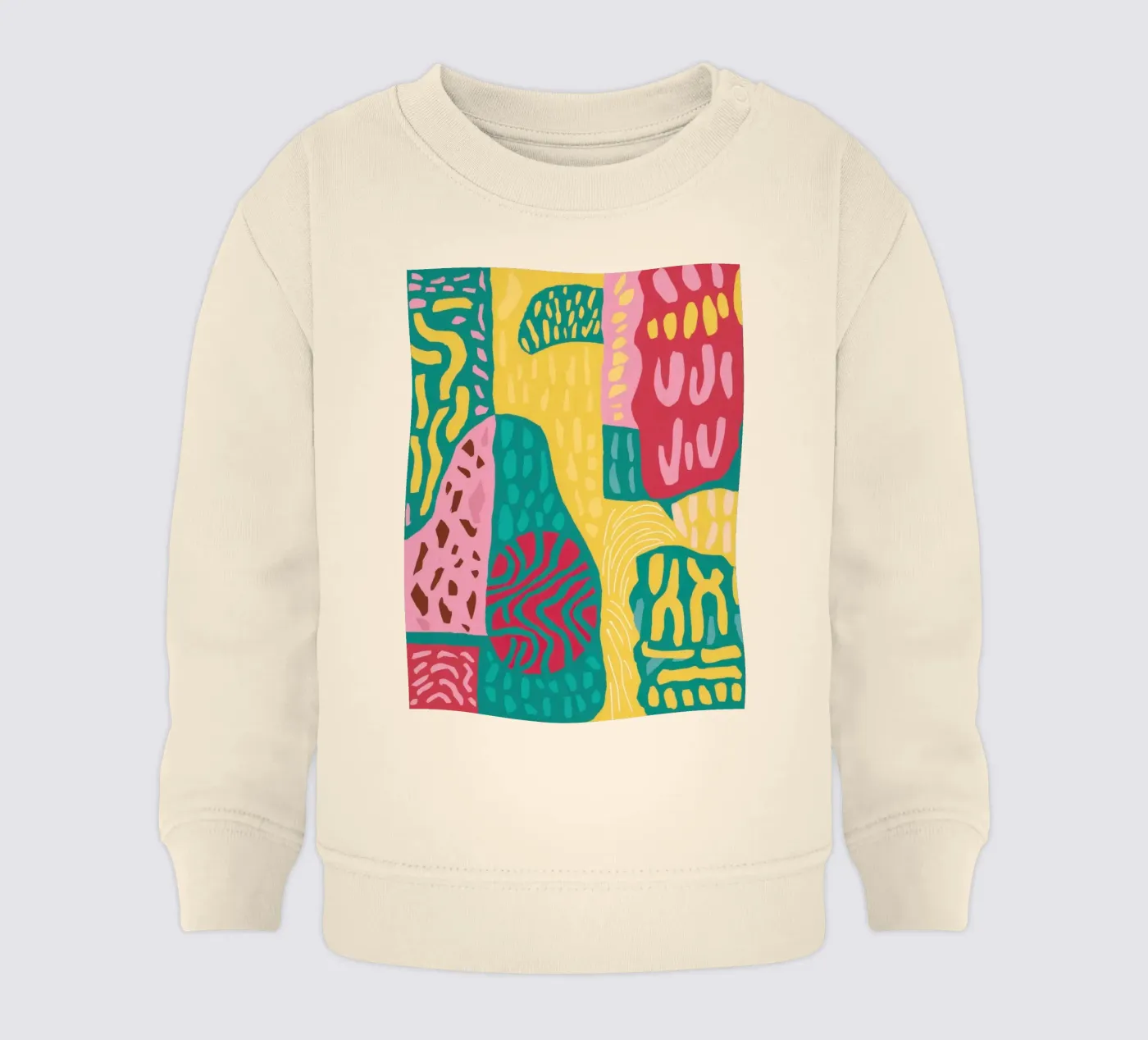 Patchwork met levendig patroon baby sweatshirt van Sentinel Glow