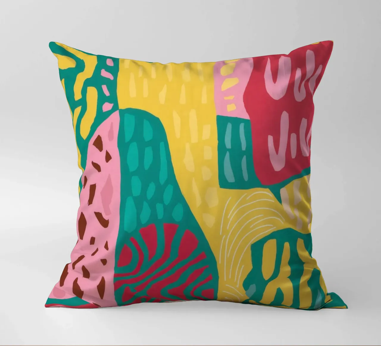 Patchwork a motivi vivaci cuscino da Sentinel Glow