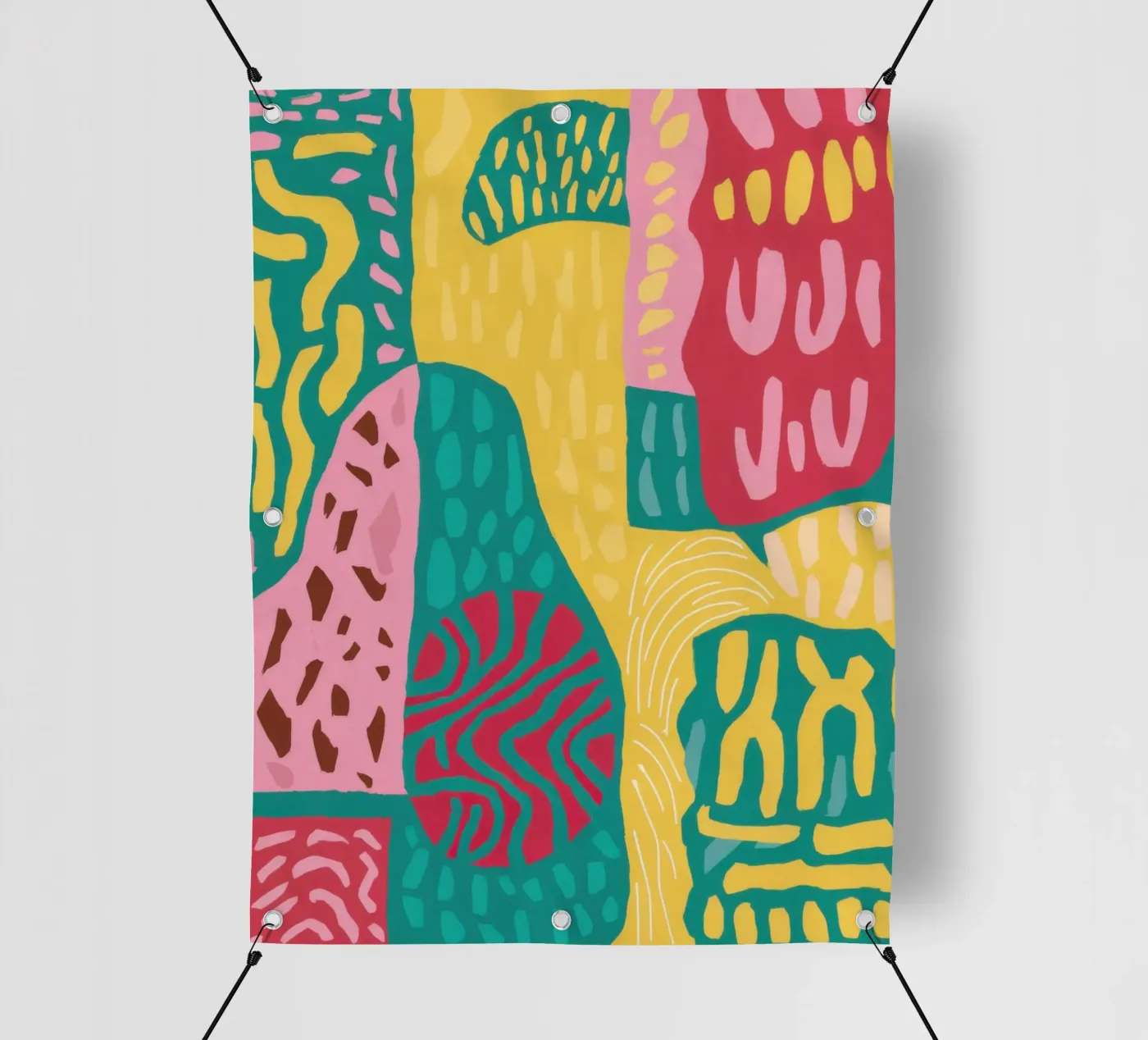 Patchwork de motifs vibrants bâche pvc de Sentinel Glow