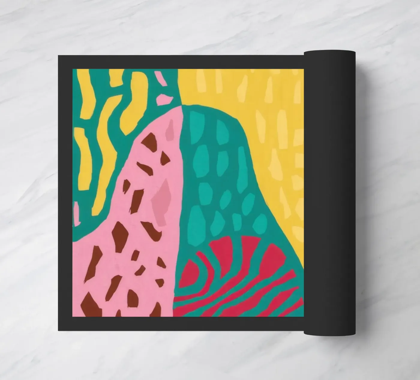 Vibrant Pattern Patchwork Fußmatte von Sentinel Glow