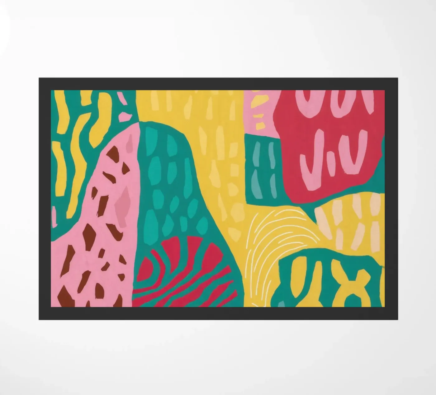 Vibrant Pattern Patchwork Fußmatte von Sentinel Glow