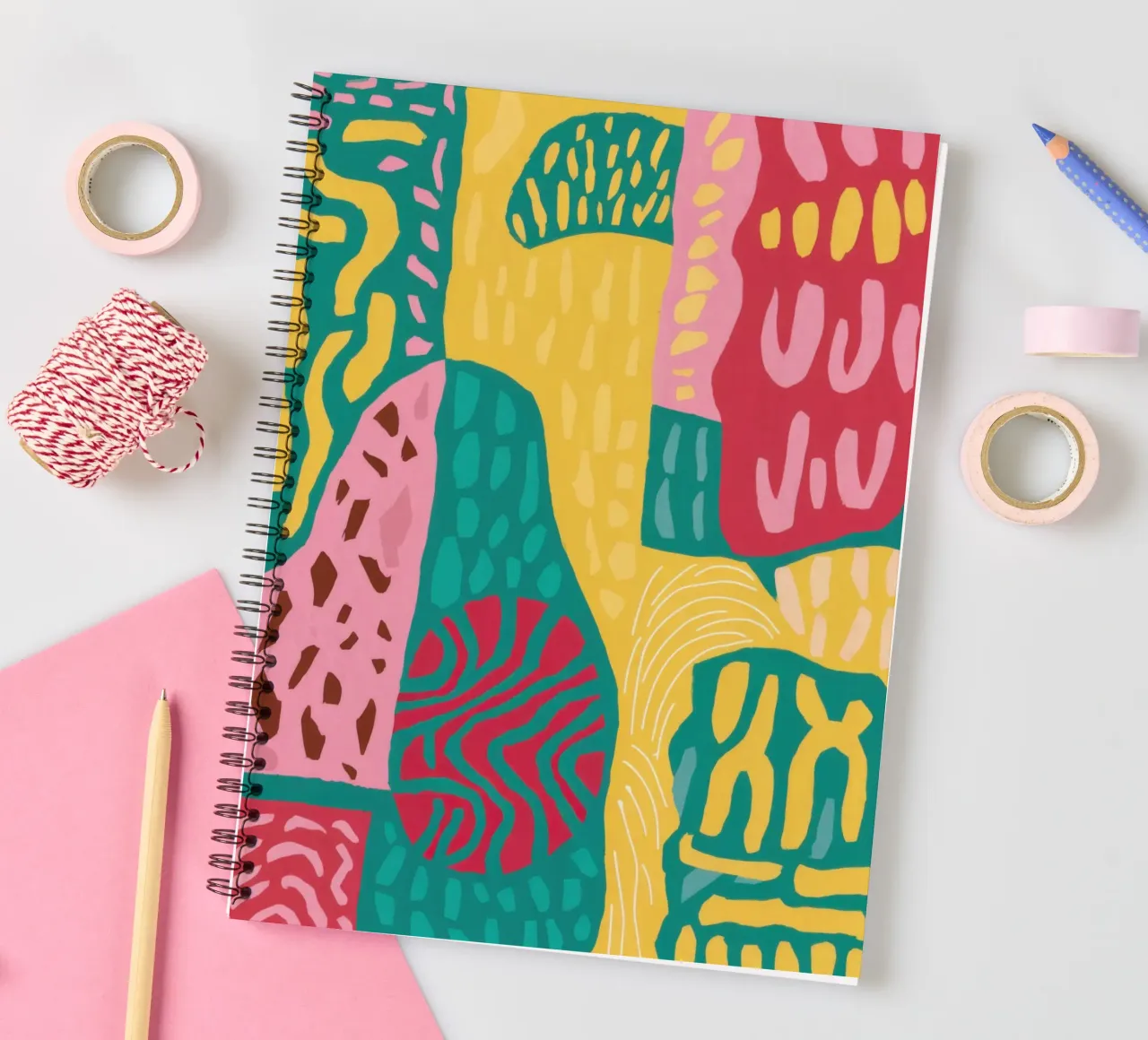 Vibrant Pattern Patchwork Ringbuch von Sentinel Glow