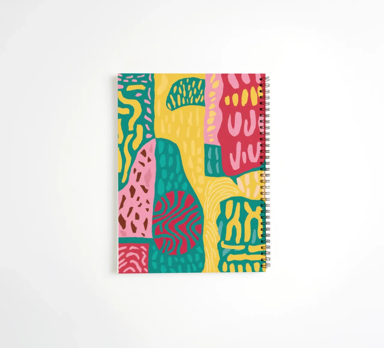 Vibrant Pattern Patchwork spiral notebook by Sentinel Glow