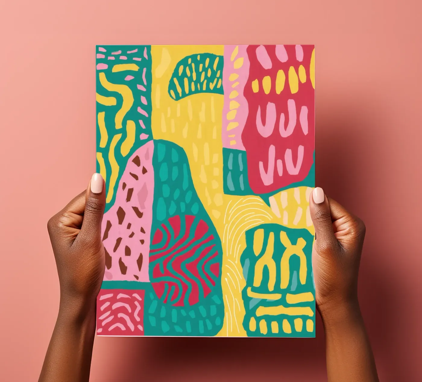 Vibrant Pattern Patchwork planche autocollant de Sentinel Glow