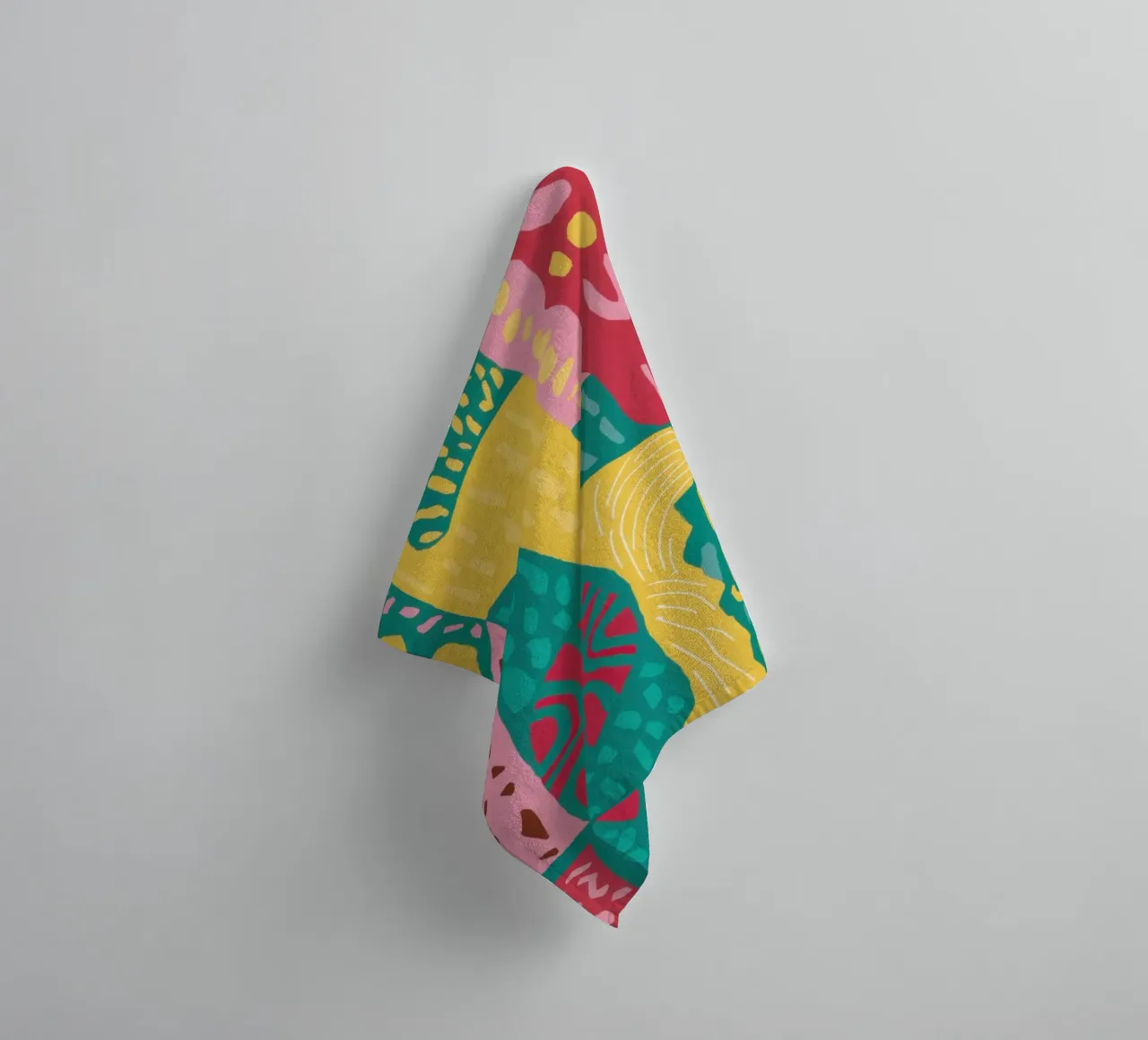Vibrant Pattern Patchwork towel by Sentinel Glow